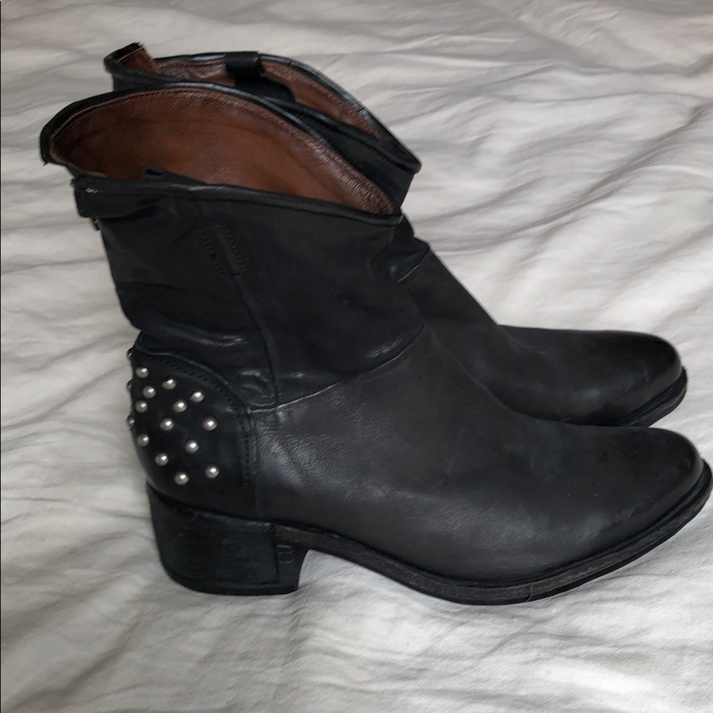 AS98 NWT Studded Leather Ankle Boots Size 11 EU42 - Picture 3 of 13